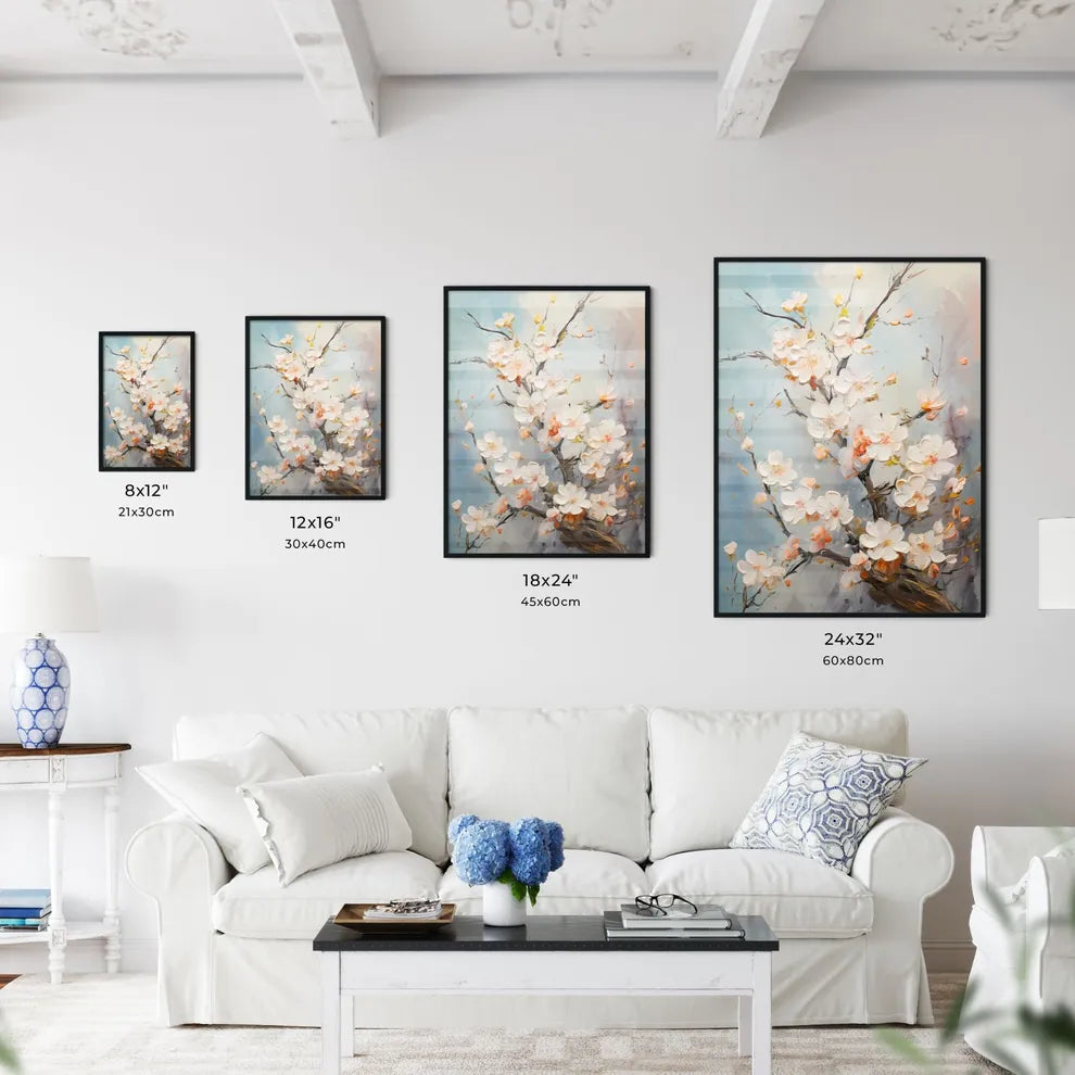 A Painting Of A Branch With W Art Print