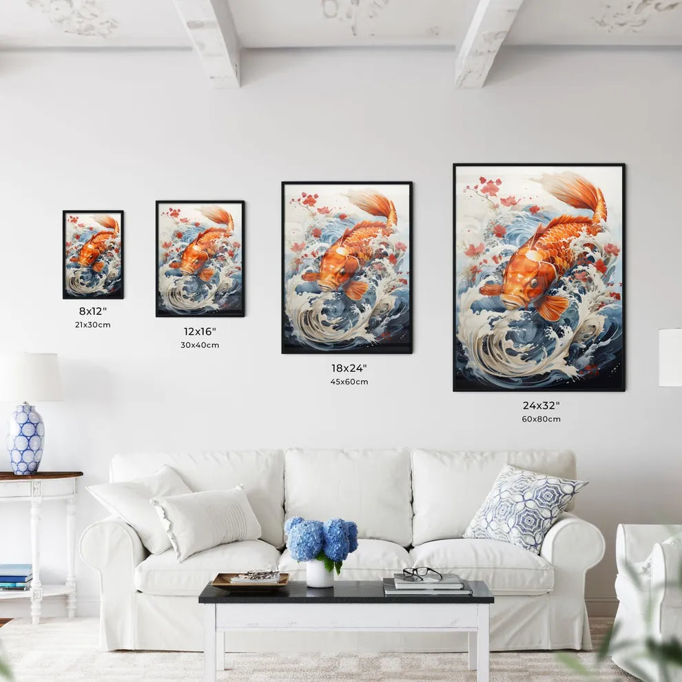 A Painting Of A Fish Swimming Art Print