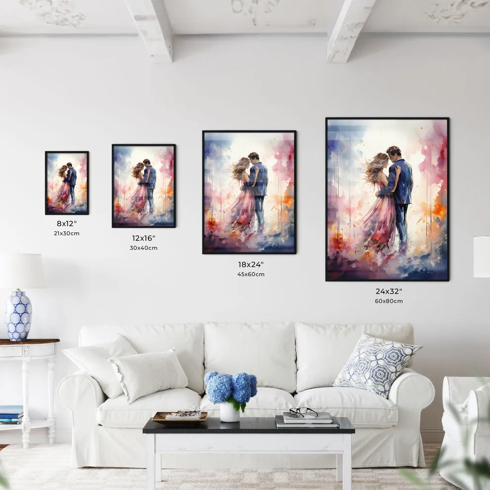 A Painting Of A Man And Woman Dancin Wall Art