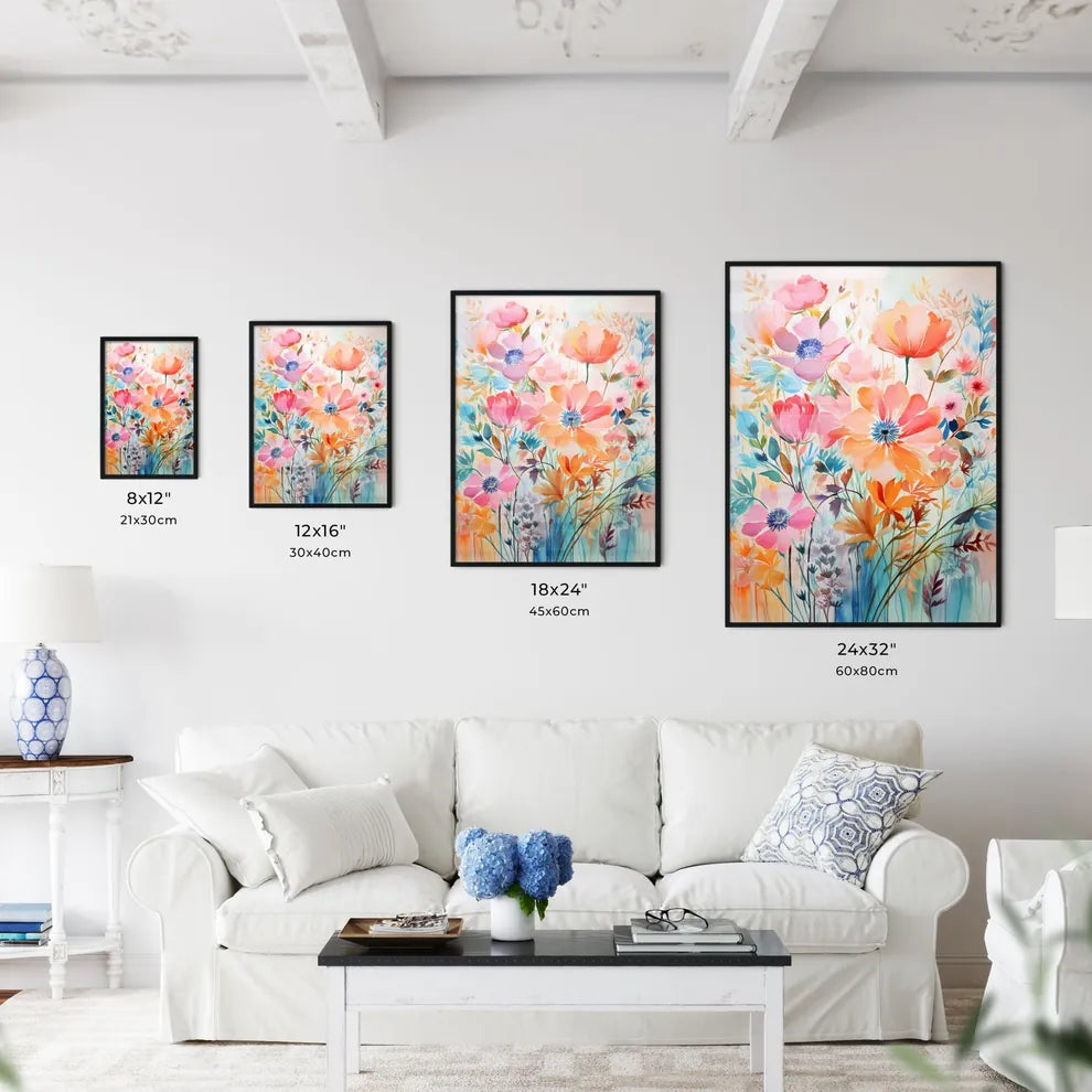 A Painting Of Flowers On A Wal Wall Art
