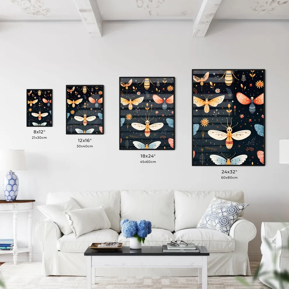 A Pattern Of Butterflies And Art Print