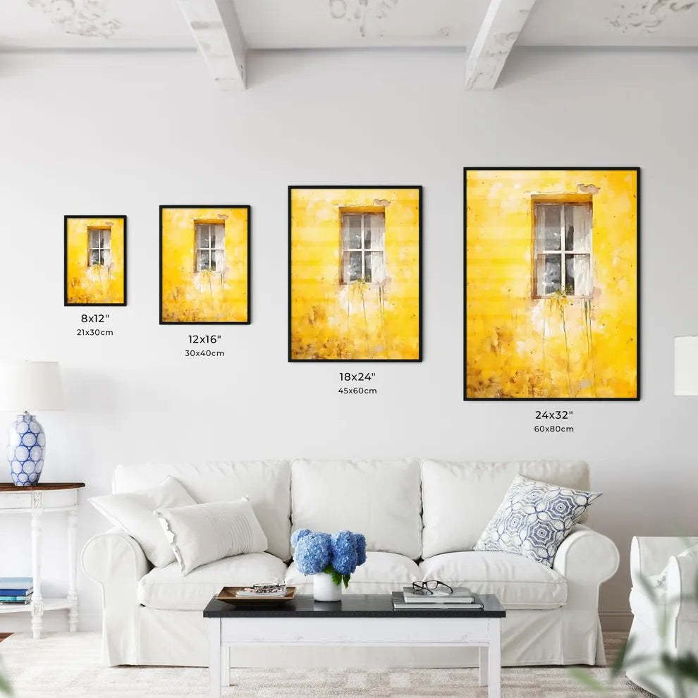A Window On A Yellow Wall Interior Design