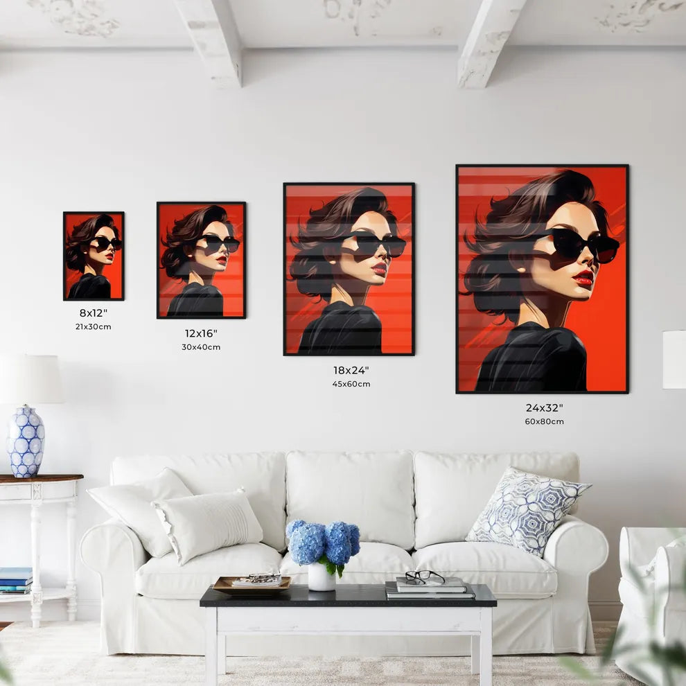 A Woman Wearing Sunglasse Wall Art