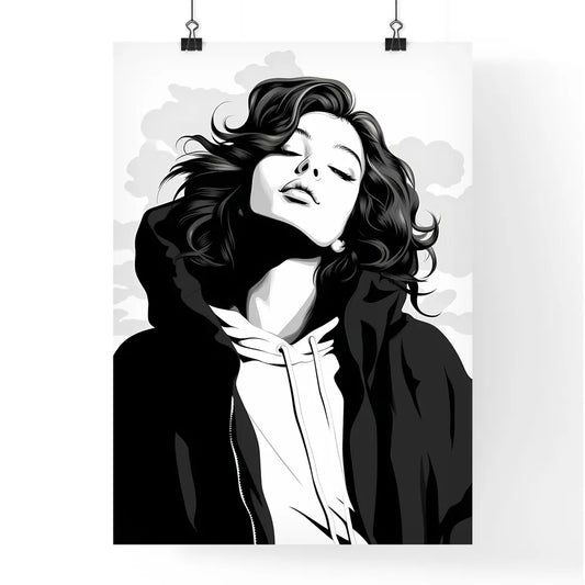 A Woman With Her Eyes Close Poster