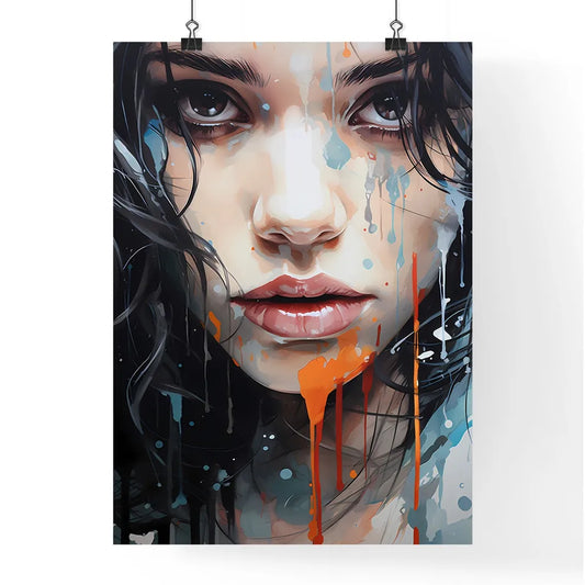A Woman With Paint On Her Fac Poster