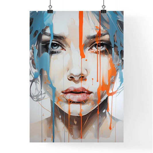 A Woman With Paint On Her Fac Poster