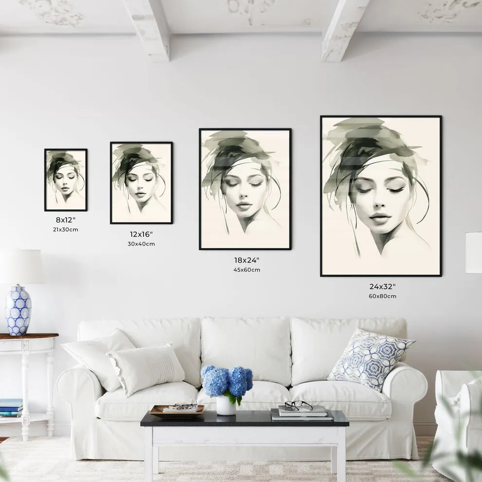 Boho - A Woman With Green Hai Wall Art