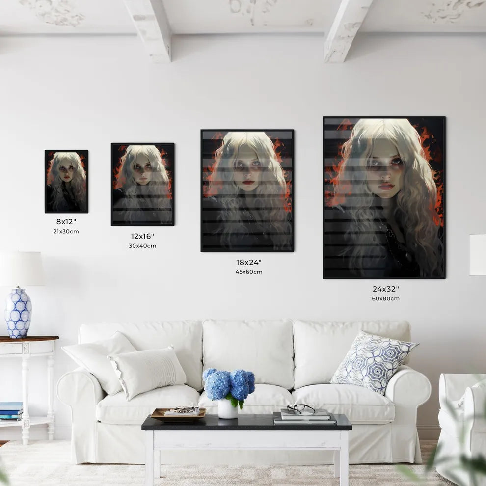 Dark Fantasy - A Woman With Long Blonde Hai Wall Art