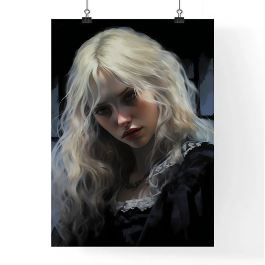 Dark Fantasy - A Woman With Long Blonde Hai Poster