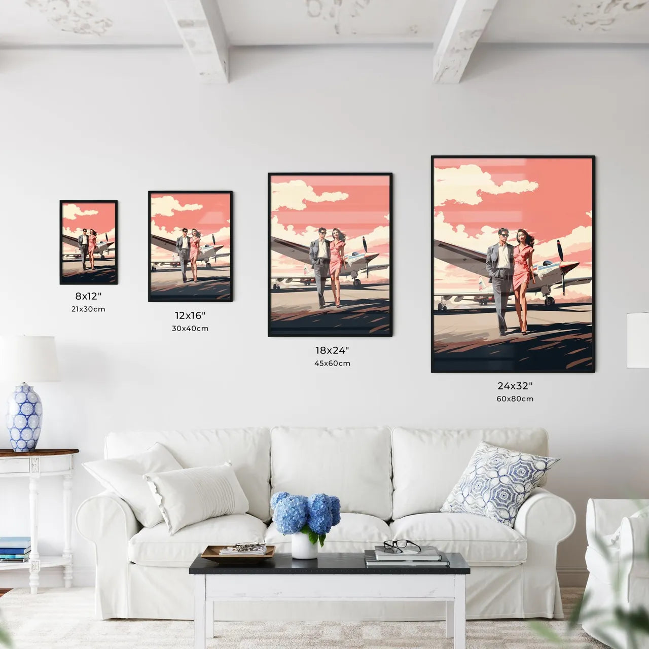 Fashion - A Man And Woman Standing In Front Wall Art