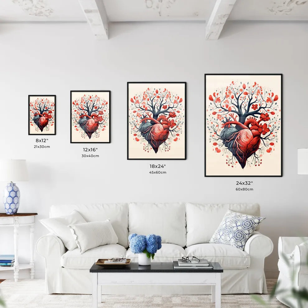 Friendship - A Tree With Flowers And Human H Wall Art