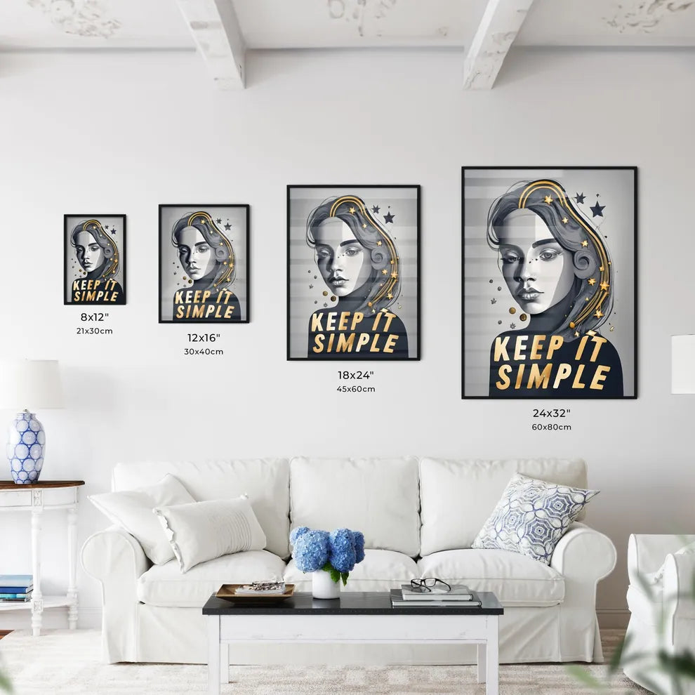 Keep It Simple - A Woman With Long Hair And Wall Art
