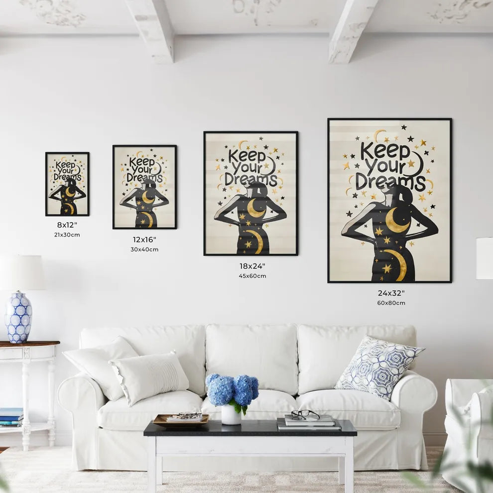 Keep Your Dreams - A Drawing Of A Woman With Wall Art
