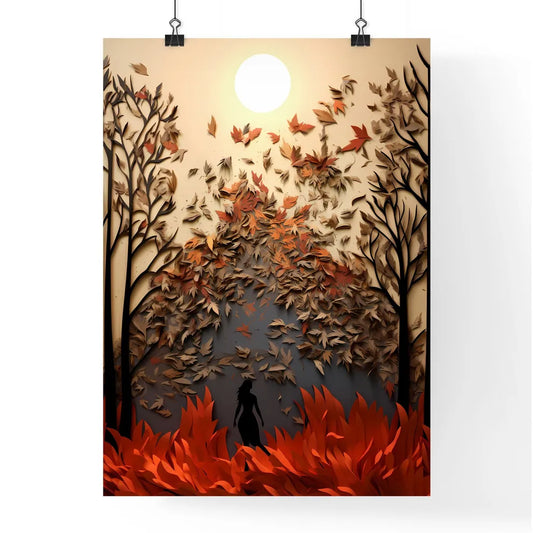 Leaves Rain Poster