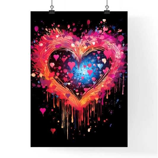 Love - A Heart Shaped Paint Splatte Poster