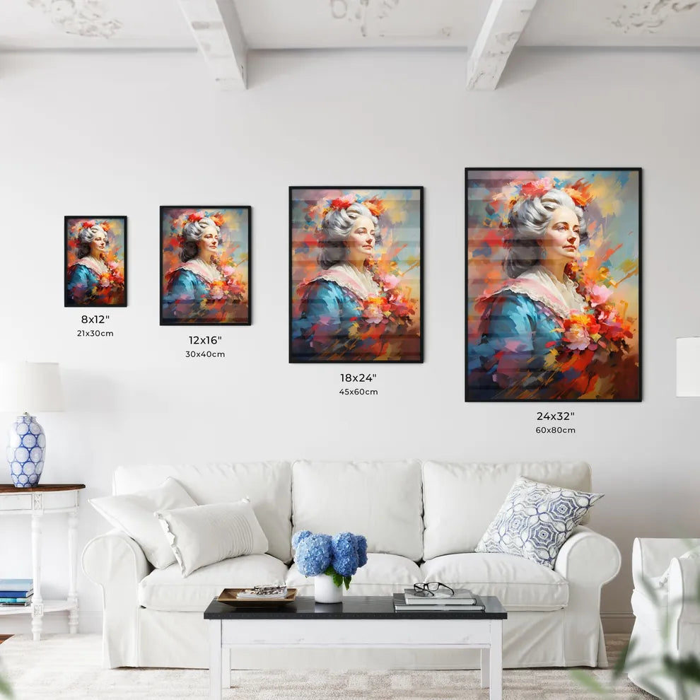 Maria Theresa - A Painting Of A Woman With F Wall Art