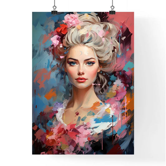 Marie Antoinette - A Woman With Flowers In H Poster