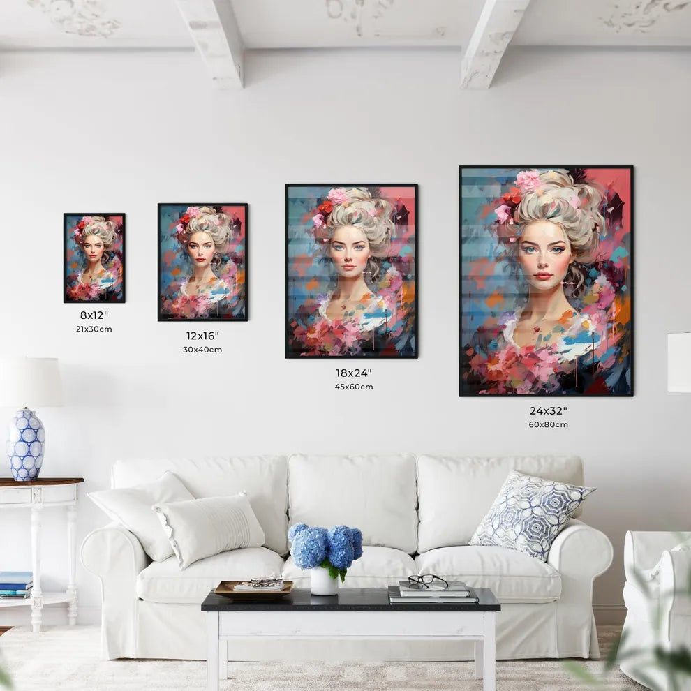 Marie Antoinette - A Woman With Flowers In H Wall Art