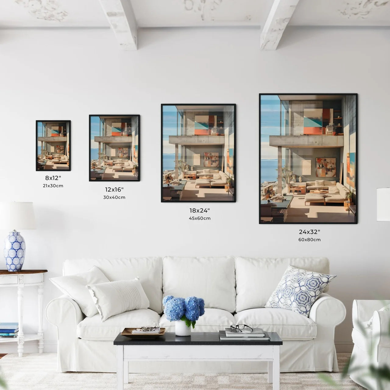 Modernism - A Living Room With A Large Balcony Overlooking The Water Interior Design