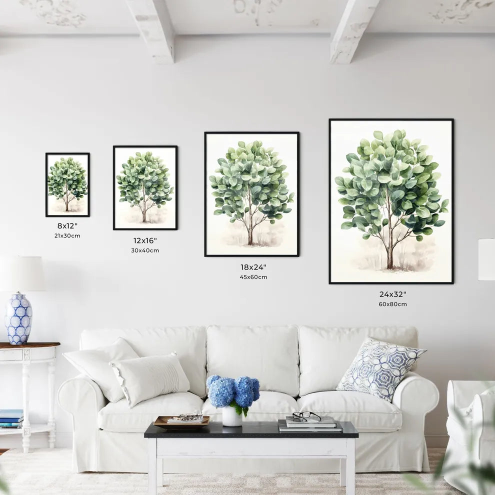 Olive Tree - A Watercolor Of A Tre Wall Art