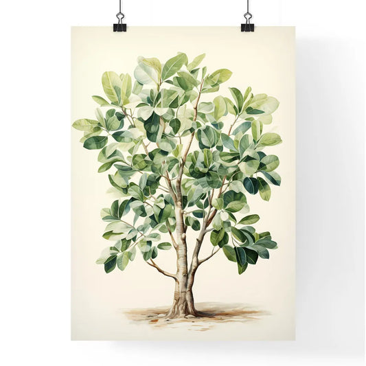 Olive Tree - A Watercolor Painting Of A Tre Poster