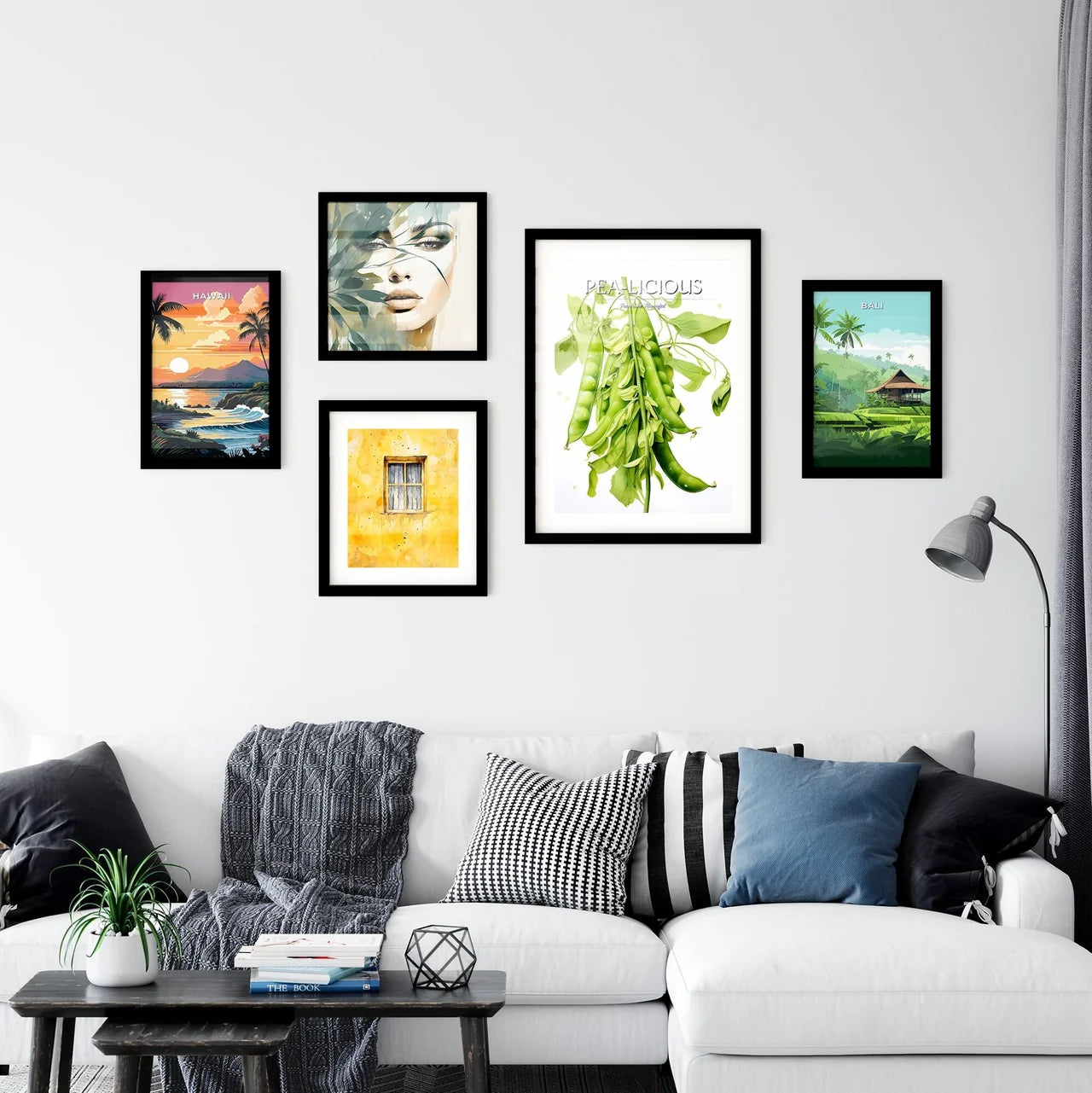 Peas - A Green Pea Plant With P Wall Art
