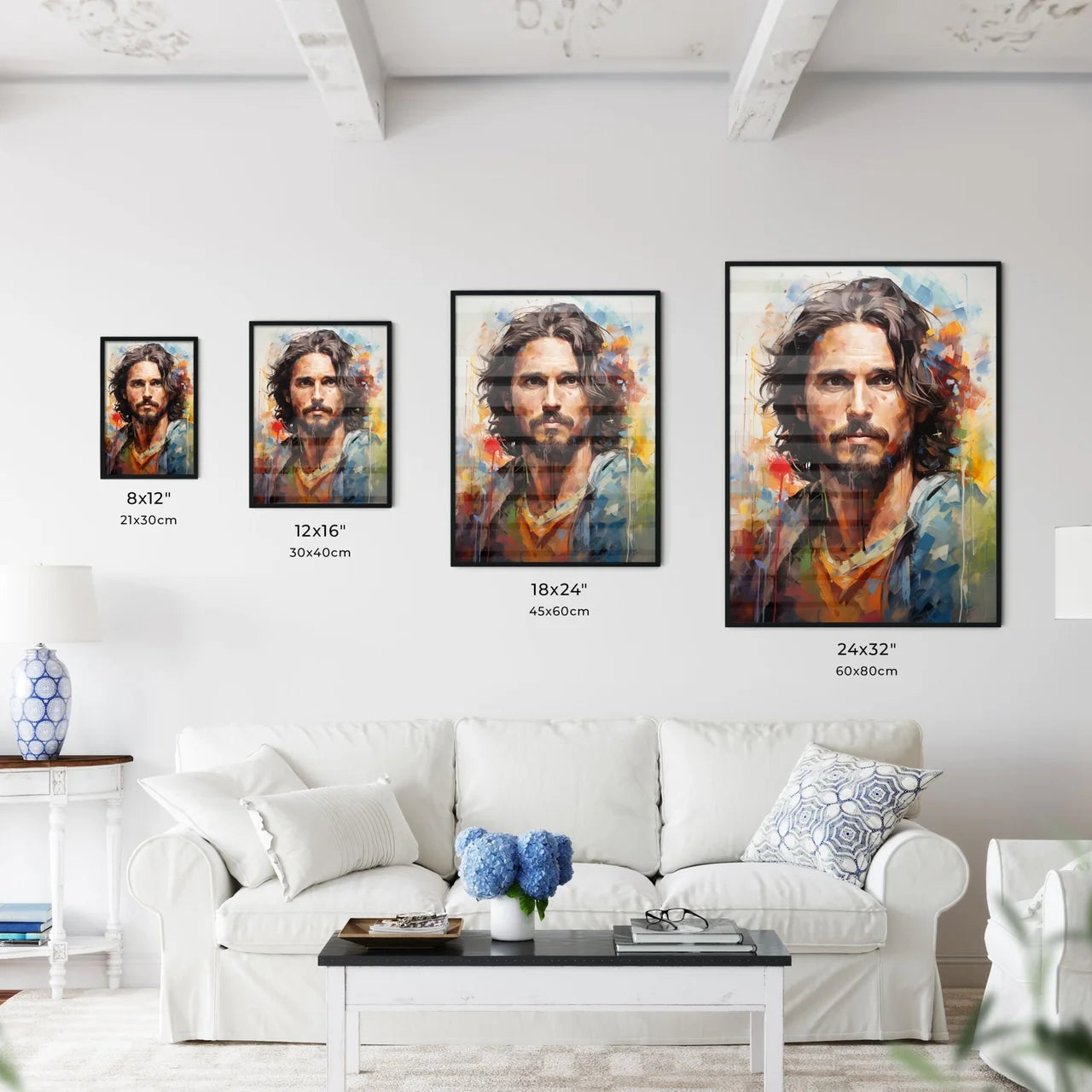 Raphael - A Man With Long Hair And Bear Wall Art
