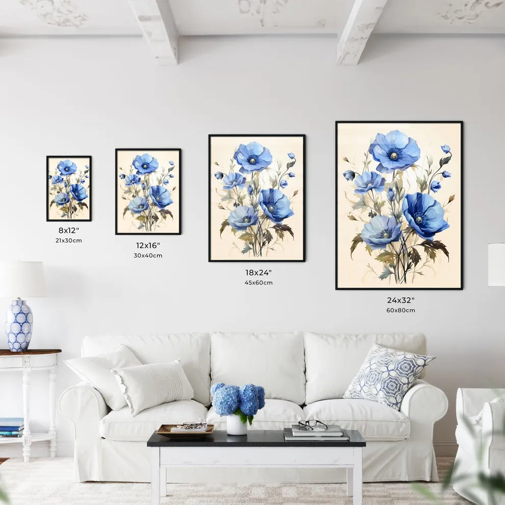 Relax - A Painting Of Blue Flower Wall Art
