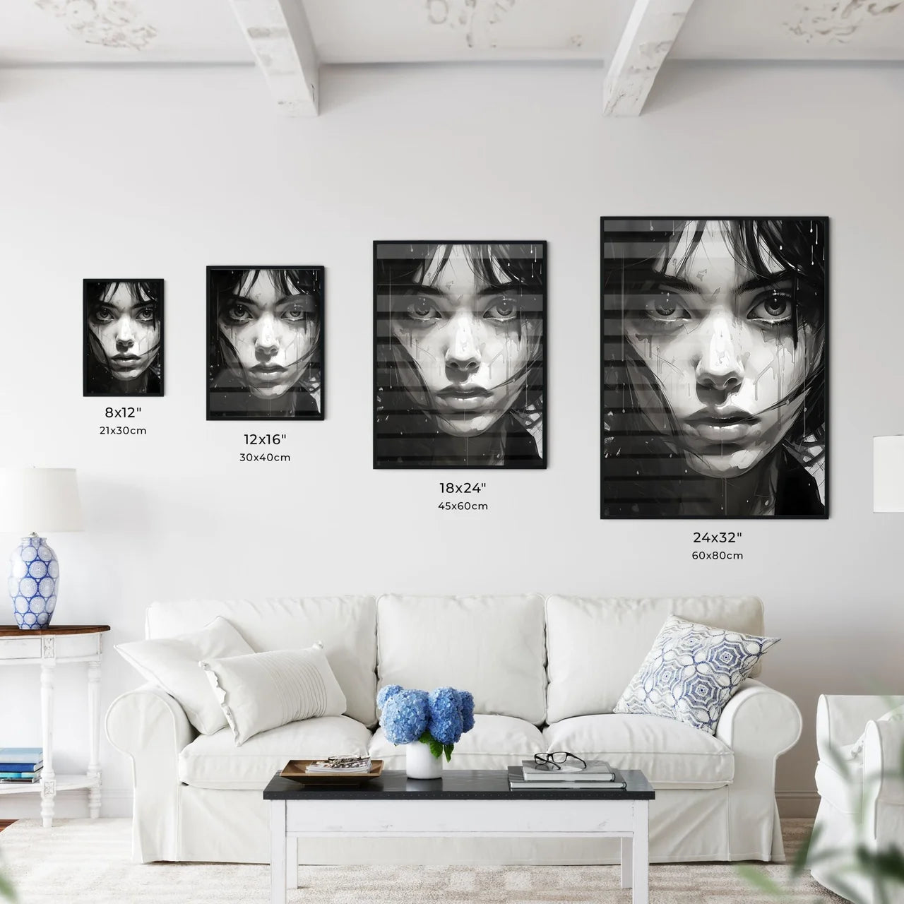 Remember - A Close Up Of A Woman's Fac Wall Art