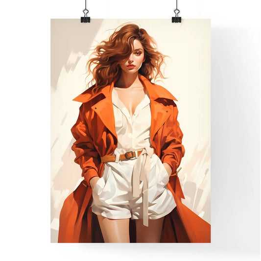 Style - A Woman In An Orange Coa Poster