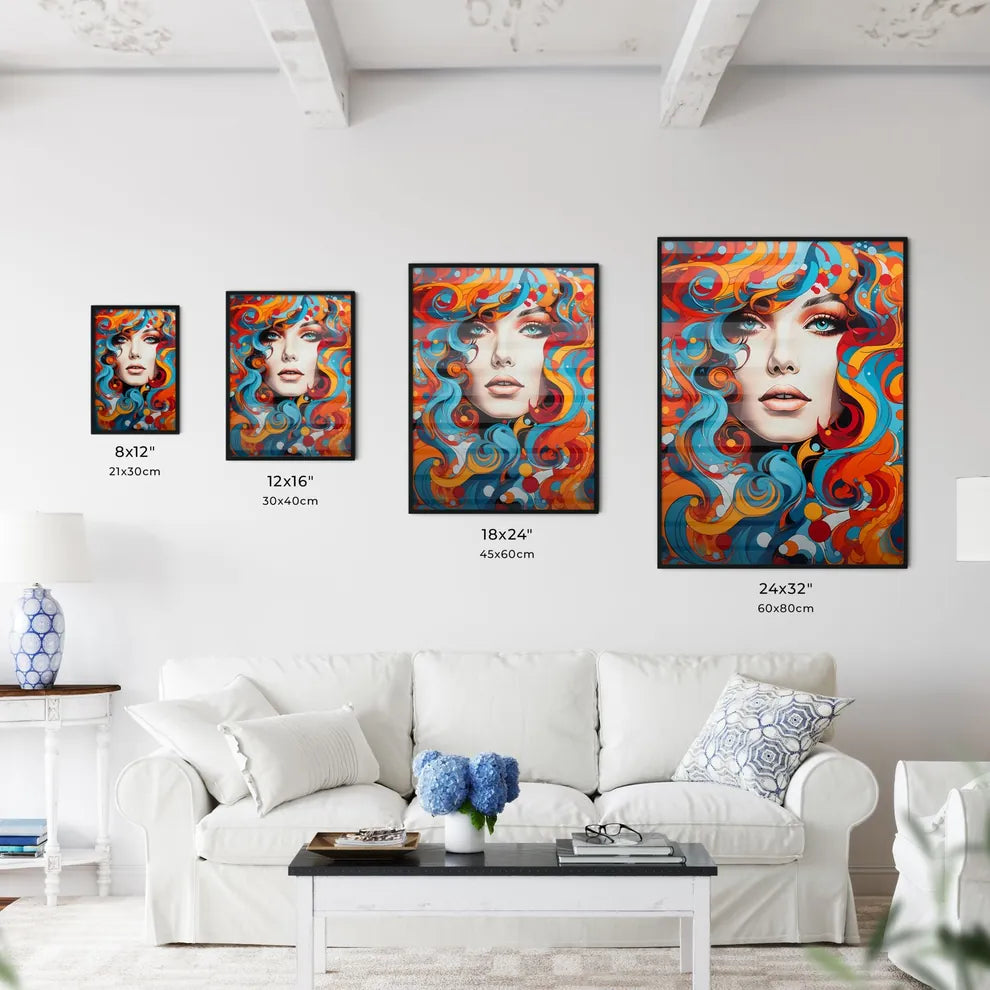 Styling - A Woman With Colorful Hai Wall Art