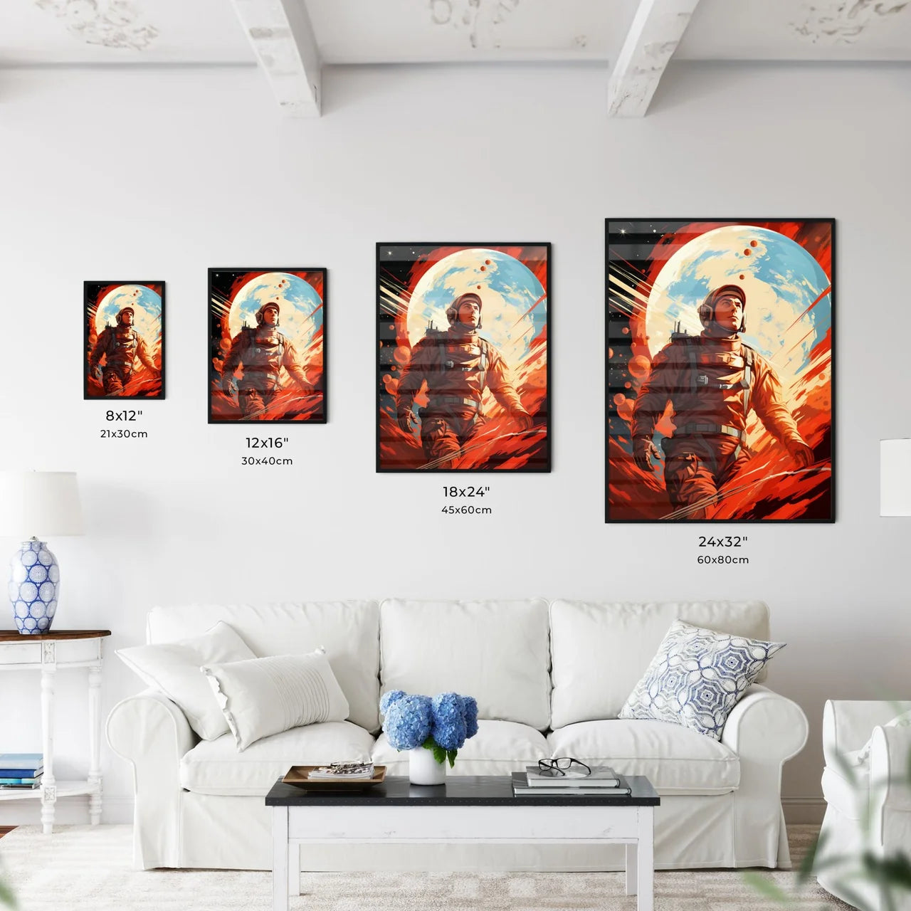 The Explorer - A Man In A Space Sui Wall Art
