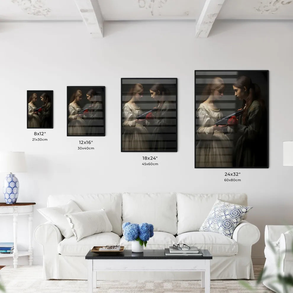 The Revolution - A Woman Holding A Gun And A Wall Art