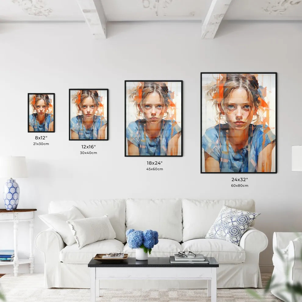 The Youth - A Girl With Blue Shir Wall Art