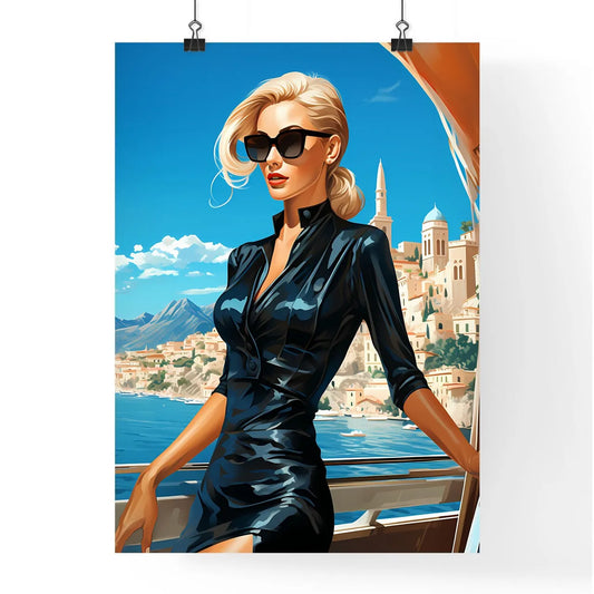 Travel Fashion - A Woman In A Black Dres Poster