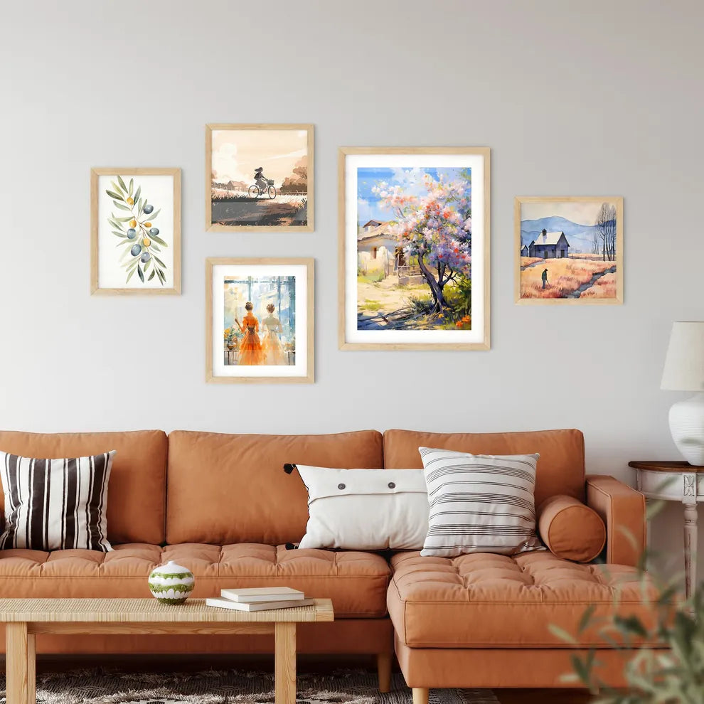 Blossoming Bush On Rural Surburb - A Tree With Pink Flowers In Front Of A House Interior Design