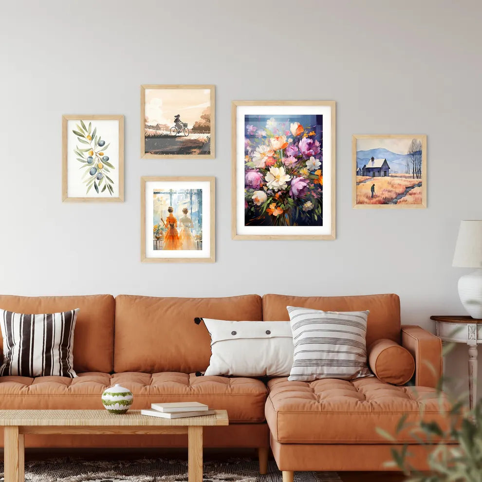 Bouquet Of Colorful Spring Flowers - A Paint Wall Art