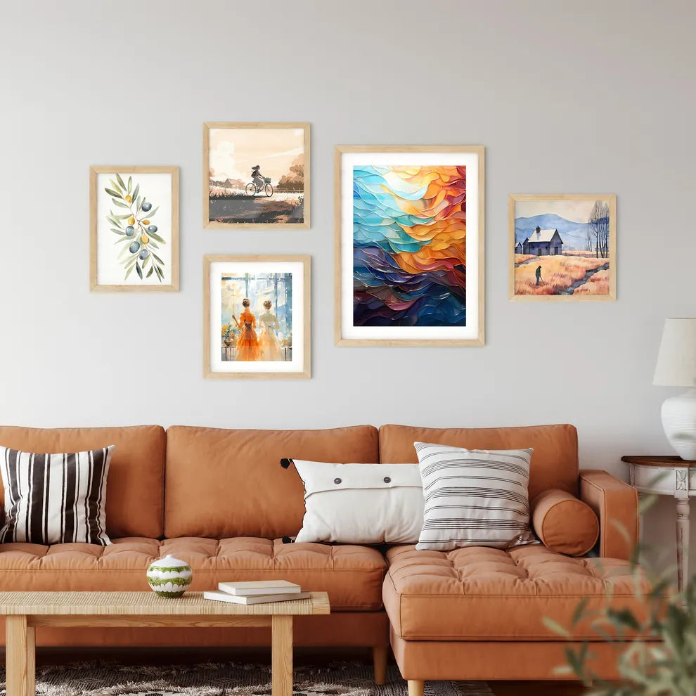 Close-Up Of Wave Metal Plate - A Colorful W Wall Art
