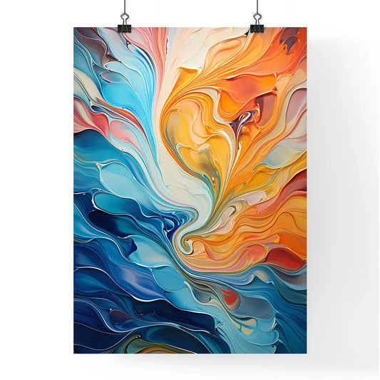 Close-Up Of Wave Metal Plate - A Colorful S Poster