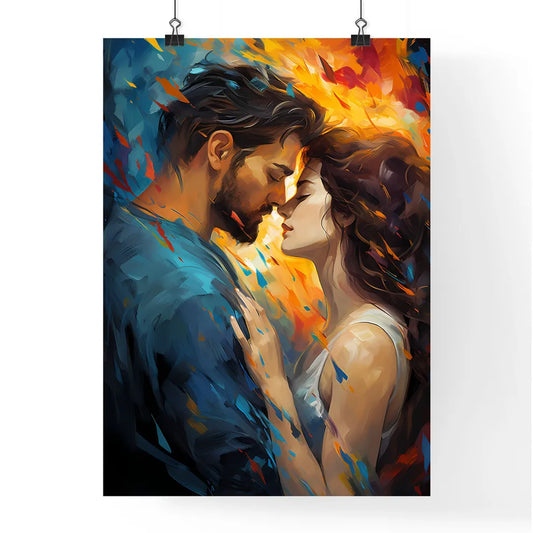 Comic Book Background - A Man And Wo Poster