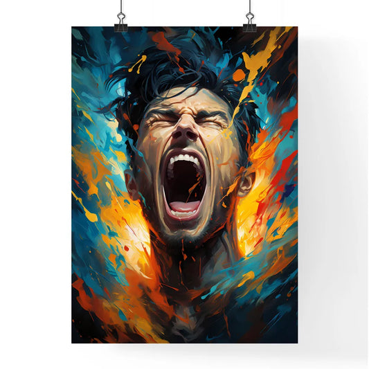 Comic Book Expressions - A Man Scream Poster