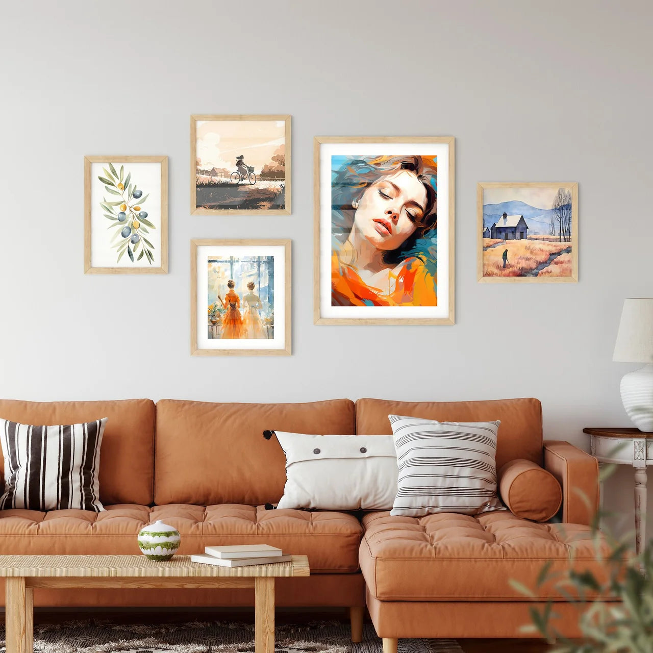 Line Drawing Art - A Woman With Wall Art