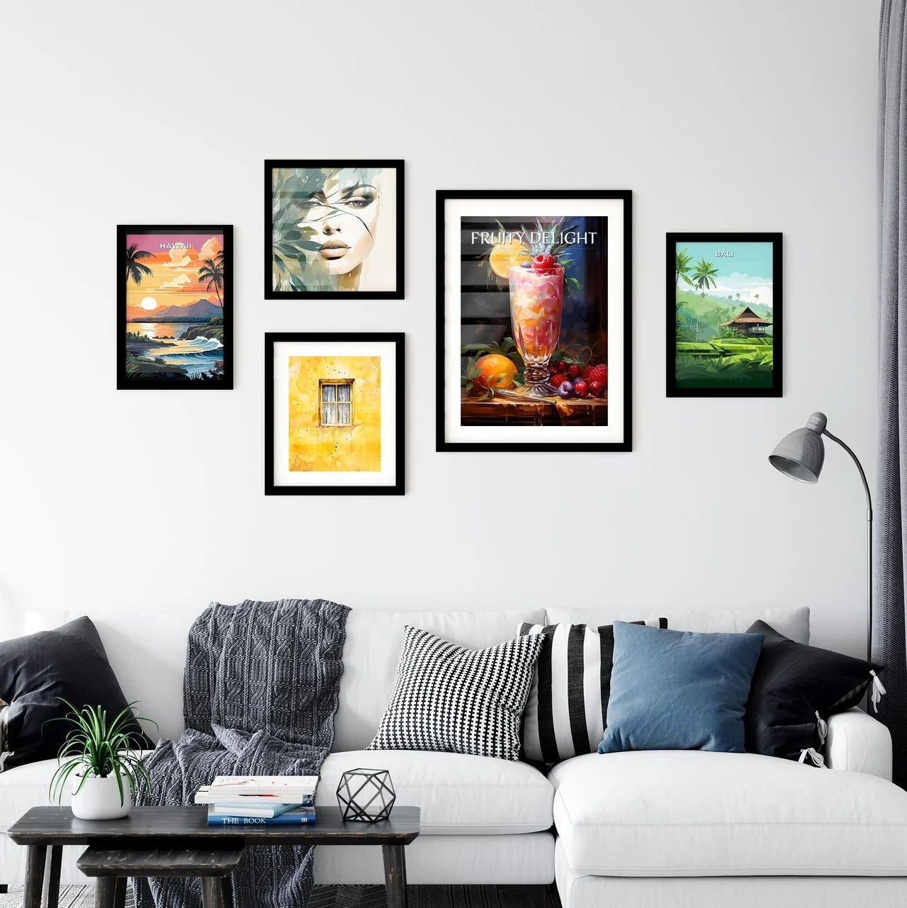 Pia Colada Cocktail - A Glass Of Fruit On A Wall Art