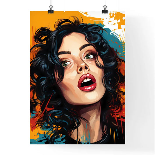 Pop Art Illustration Of Woman With The Speec Poster