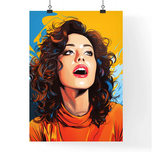 Pop Art Illustration Of Woman With The Speec Poster