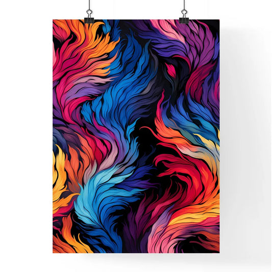 Retro 80S Seamless Pattern - Colorful Art Poster