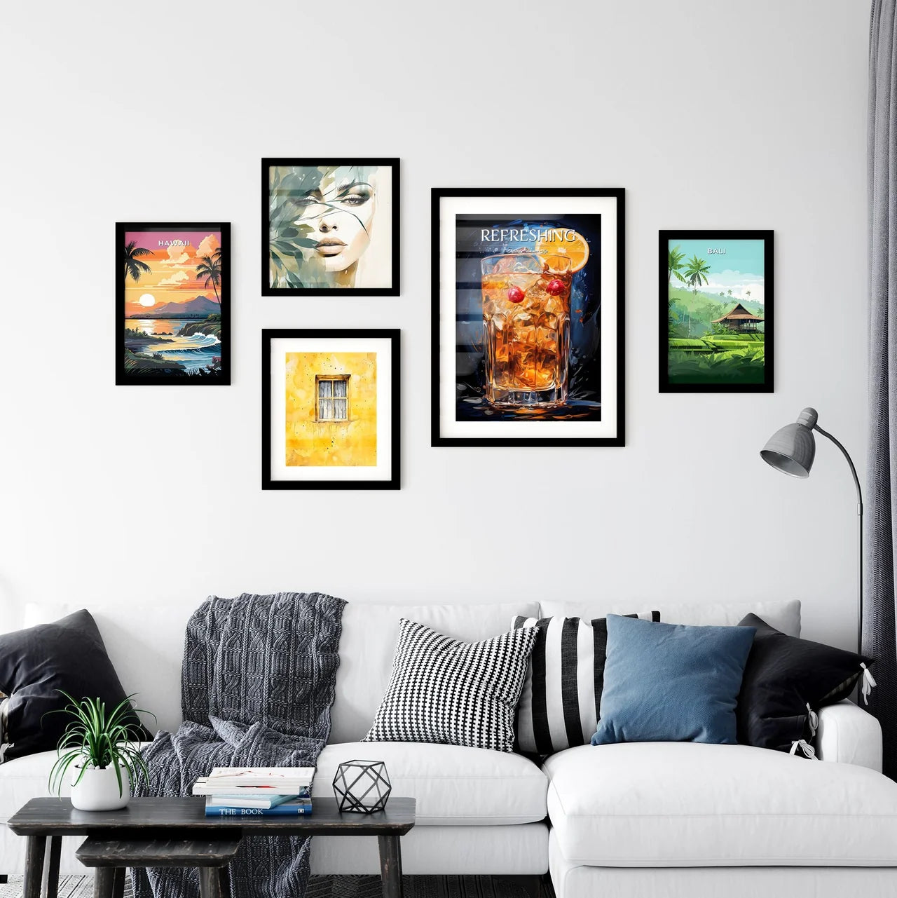 Salty Dog Cocktail - A Glass Of Ice Tea With Wall Art