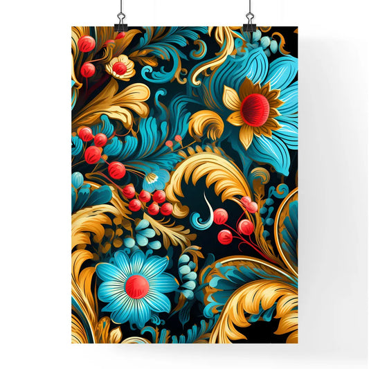 Seamless Pattern With Indian Motifs - A Colo Poster