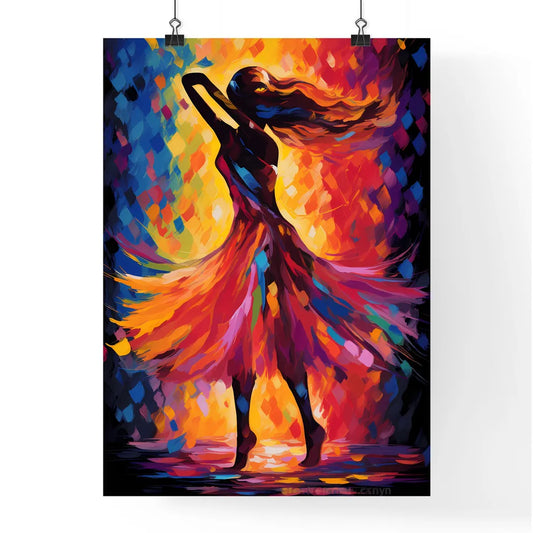 Silhouette Of Dancer Poster