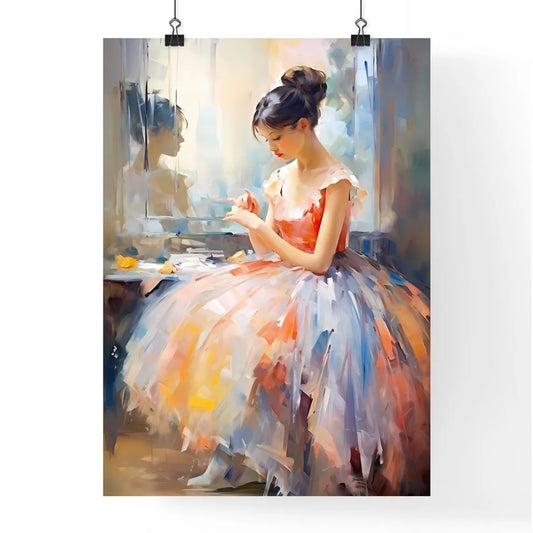 The Ballerina Sitting Near A Mirror - A Pain Poster